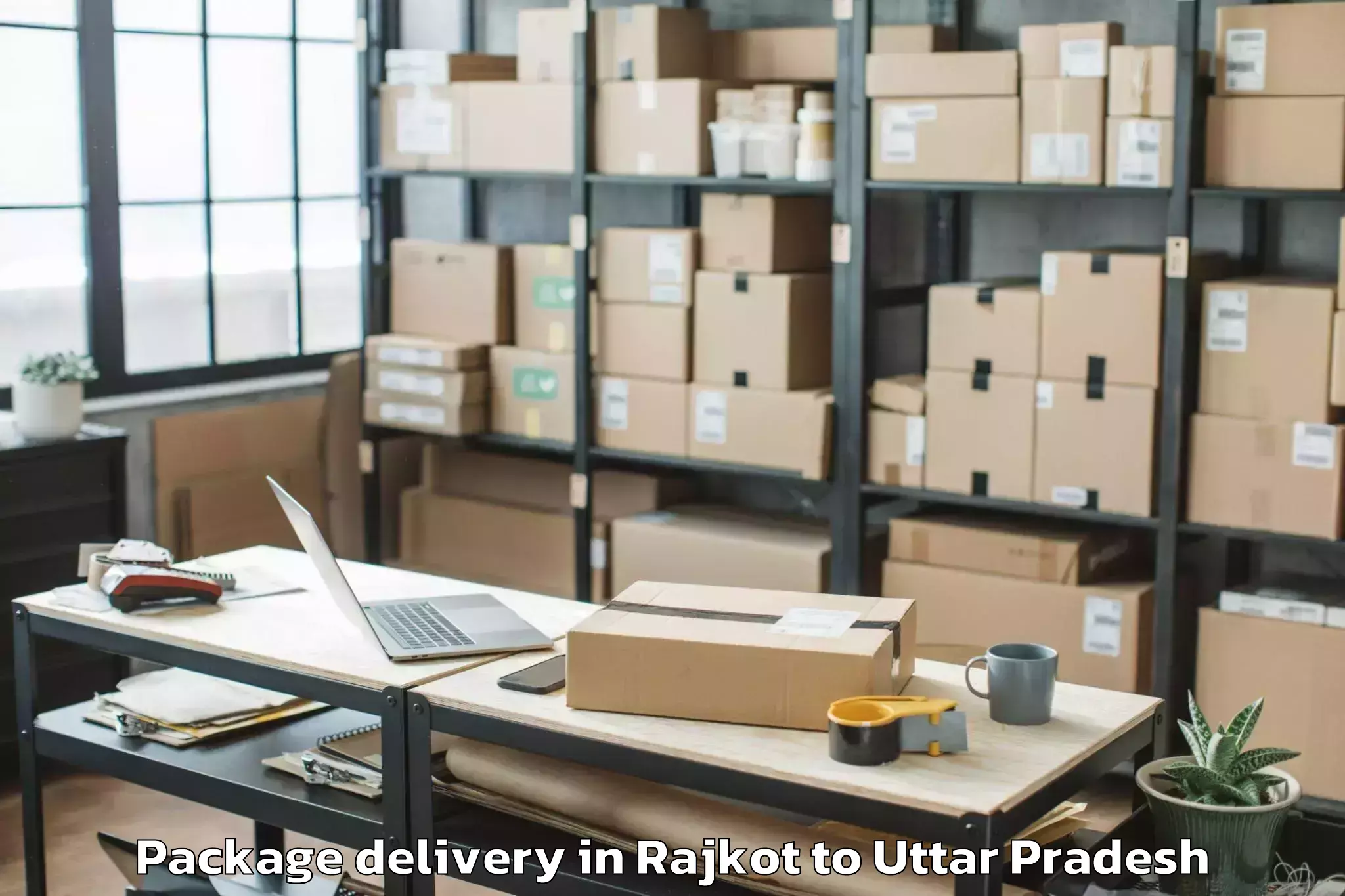 Professional Rajkot to Ramsanehighat Package Delivery